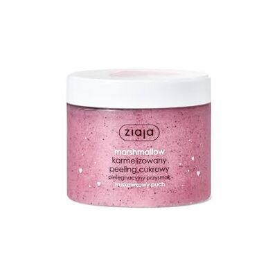 Ziaja Suikerscrub met marshmallow 300 ml, aardbei exfolieert en hydrateert de huid, biedt dagelijkse versterking van de bovenste huid, reisformaat Ziaja Suikerscrub met marshmallow 300 ml, aardbei exfolieert en hydrateert de huid, biedt dagelijkse versterking van de bovenste huid, reisformaat