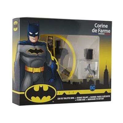 Corine de Farme Batman DC Comics cadeauset, eau de toilette 50 ml + stuurschijf, gemaakt in Frankrijk Corine de Farme Batman DC Comics cadeauset, eau de toilette 50 ml + stuurschijf, gemaakt in Frankrijk
