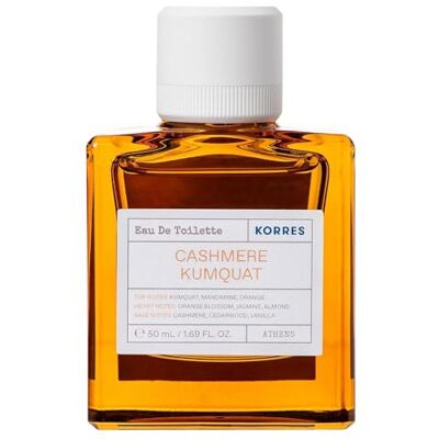 KORRES CASHMERE KUMQUAT Eau de toilette voor dames, oosterse bloemengeur met oranjebloesem en kasjmier, veganistisch, 50 ml KORRES CASHMERE KUMQUAT Eau de toilette voor dames, oosterse bloemengeur met oranjebloesem en kasjmier, veganistisch, 50 ml
