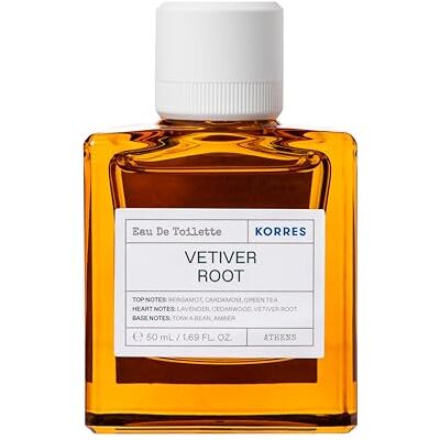 KORRES Vetiver ROOT Eau de toilette voor heren, mannelijke geur met cederakkoorden, veganistisch, 50 ml KORRES Vetiver ROOT Eau de toilette voor heren, mannelijke geur met cederakkoorden, veganistisch, 50 ml