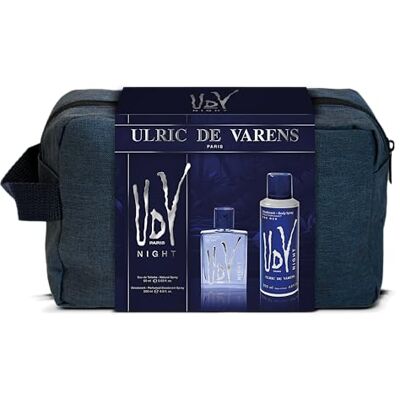 Ulric de Varens UDV Night Kit Eau de toilette voor heren 60 ml + deodorant 200 ml oosterse fruitige varen gemaakt in Frankrijk Ulric de Varens UDV Night Kit Eau de toilette voor heren 60 ml + deodorant 200 ml oosterse fruitige varen gemaakt in Frankrijk