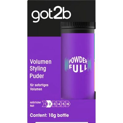 Got2B Powderfull stylingpoeder (10 g), voor direct volume aan de wortel volumepoeder met lichte formule voor natuurlijke look Got2B Powderfull stylingpoeder (10 g), voor direct volume aan de wortel volumepoeder met lichte formule voor natuurlijke look
