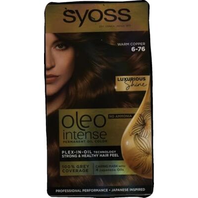 Syoss Oleo Intense Haarverf, warm koper, 3 x 115 ml, 3 stuks Syoss Oleo Intense Haarverf, warm koper, 3 x 115 ml, 3 stuks
