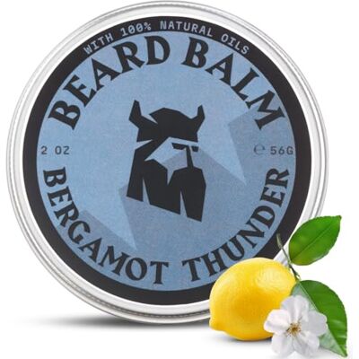 Viking Baardbalsem voor heren, 60 g, lichte grip, bergamot Thunder Viking Baardbalsem voor heren, 60 g, lichte grip, bergamot Thunder