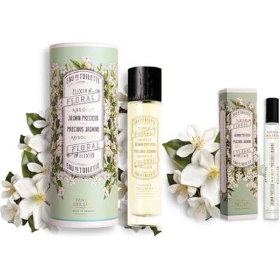 Panier des Sens Roll-on + Eau de Toilette voor dames – jasmijn – damesgeur voor lichaam en haar – bloemige geur – Eau de Parfum aux Absolues de Parfum Made in France – 50 ml + 10 ml Panier des Sens Roll-on + Eau de Toilette voor dames – jasmijn – damesgeur voor lichaam en haar – bloemige geur – Eau de Parfum aux Absolues de Parfum Made in France – 50 ml + 10 ml