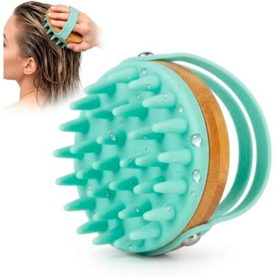 Fantasia Massageborstel, bamboe en siliconen, turquoise Fantasia Massageborstel, bamboe en siliconen, turquoise