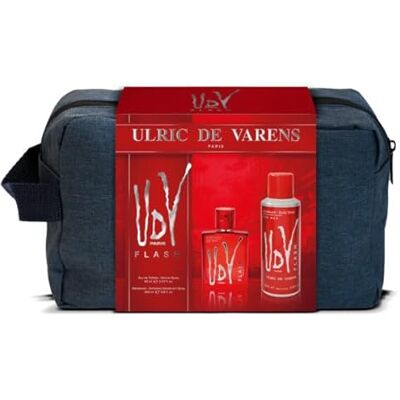 Ulric de Varens UDV Flash Kit Eau de Toilette voor heren 60 ml + deodorant 200 ml oosterse varen marineblauw gemaakt in Frankrijk Ulric de Varens UDV Flash Kit Eau de Toilette voor heren 60 ml + deodorant 200 ml oosterse varen marineblauw gemaakt in Frankrijk