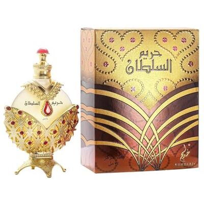 KHADLAJ PERFUMES Hareem Al Sultan Gold Bloemige damesgeur met noten van jasmijn, bergamot, ananas, sandelhout, 35 ml KHADLAJ PERFUMES Hareem Al Sultan Gold Bloemige damesgeur met noten van jasmijn, bergamot, ananas, sandelhout, 35 ml