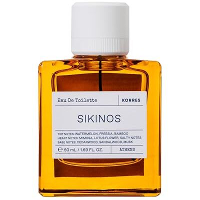 KORRES Sikinos Eau de toilette voor dames en heren, uniseks, aquatische en bloemige geur, veganistisch, 50 ml KORRES Sikinos Eau de toilette voor dames en heren, uniseks, aquatische en bloemige geur, veganistisch, 50 ml