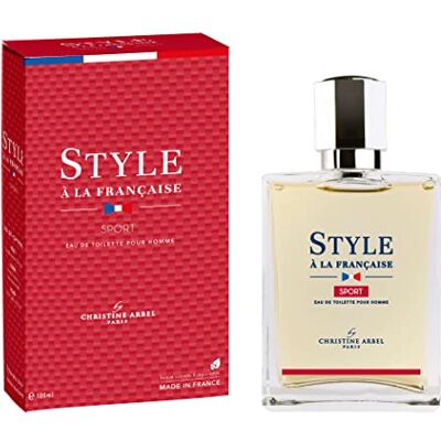 Christine Arbel Eau de Toilette Style à la Française SPORT – parfum voor heren – verstuiver 100 ml, gemaakt in Frankrijk Christine Arbel Eau de Toilette Style à la Française SPORT – parfum voor heren – verstuiver 100 ml, gemaakt in Frankrijk