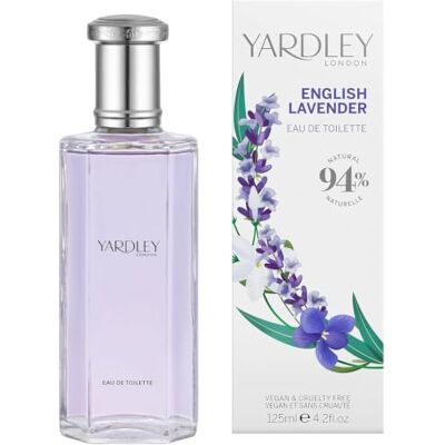 Yardley English Lavendel Eau de Toilette 125 ml Bloemengeur met noten van bergamot en salie, lavendelgeur, langdurig, veganistisch en dierproefvrij, UK gemaakt Yardley English Lavendel Eau de Toilette 125 ml Bloemengeur met noten van bergamot en salie, lavendelgeur, langdurig, veganistisch en dierproefvrij, UK gemaakt