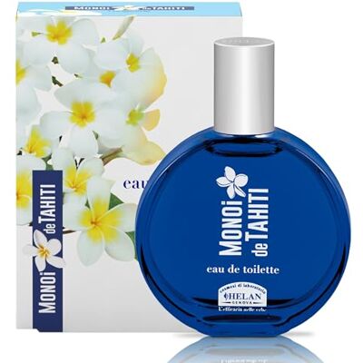 Helan , Monoi de Tahiti Eau de toilette voor dames voor huid en haar voor de zomer, met kokospulp en tiarebloemen, 50 ml, gemaakt in Italië Helan , Monoi de Tahiti Eau de toilette voor dames voor huid en haar voor de zomer, met kokospulp en tiarebloemen, 50 ml, gemaakt in Italië
