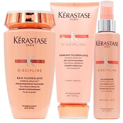 KÉRASTASE Kerastase Discipline Bain Fluidealiste 250 ml, vloeibare fondant 200 ml en vloeistofverzorging zonder KÉRASTASE Kerastase Discipline Bain Fluidealiste 250 ml, vloeibare fondant 200 ml en vloeistofverzorging zonder