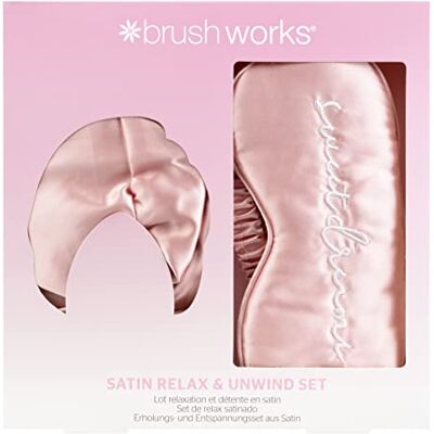 Brushworks Ontspanning- en ontspanningsset van satijn Brushworks Ontspanning- en ontspanningsset van satijn