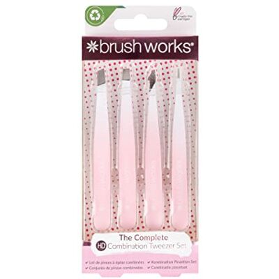 Brushworks HD pincet, wit, 4 stuks Brushworks HD pincet, wit, 4 stuks
