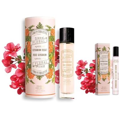 Panier des Sens Roll-on Eau de Toilette voor dames, roze geranium, parfum voor dames, lichaam en haar, bloemige geur, eau de parfum met absolute parfum, Made in France, 50 ml + 10 ml Panier des Sens Roll-on Eau de Toilette voor dames, roze geranium, parfum voor dames, lichaam en haar, bloemige geur, eau de parfum met absolute parfum, Made in France, 50 ml + 10 ml