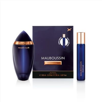 Mauboussin Private Club 100 ml + 20 ml (Travel Spray) – Eau de Parfum voor heren – houtachtige & oosterse geur Mauboussin Private Club 100 ml + 20 ml (Travel Spray) – Eau de Parfum voor heren – houtachtige & oosterse geur