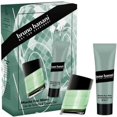 Bruno Banani Made for Men cadeauset met eau de toilette en verleidelijke douchegel voor heren, 30 ml en 50 ml Bruno Banani Made for Men cadeauset met eau de toilette en verleidelijke douchegel voor heren, 30 ml en 50 ml