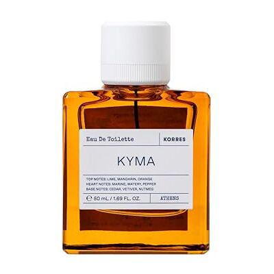 KORRES KYMA Eau de toilette voor heren, frisse en revitaliserende geur, dermatologisch getest en veganistisch, 50 ml KORRES KYMA Eau de toilette voor heren, frisse en revitaliserende geur, dermatologisch getest en veganistisch, 50 ml