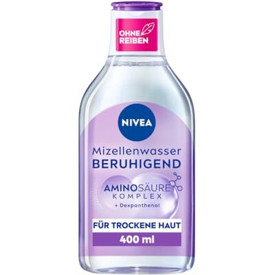 NIVEA Kalmerend micellair water, reinigend micellair water voor de gevoelige huid, geurvrije gezichtstonic met dexpanthenol en aminozuurcomplex, hydraterende gezichtsreiniger NIVEA Kalmerend micellair water, reinigend micellair water voor de gevoelige huid, geurvrije gezichtstonic met dexpanthenol en aminozuurcomplex, hydraterende gezichtsreiniger