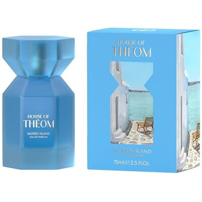 House of Thêom Sacred Island Eau de Parfum, 75 ml, parfum voor heren en Elegante uniseks geur met lavendel- en cederhoutgeur kruidige en heerlijke zomergeur langdurige voor mannen en House of Thêom Sacred Island Eau de Parfum, 75 ml, parfum voor heren en Elegante uniseks geur met lavendel- en cederhoutgeur kruidige en heerlijke zomergeur langdurige voor mannen en
