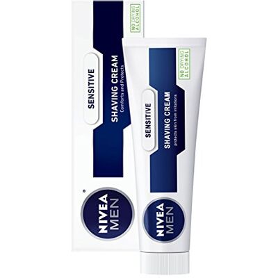 NIVEA MEN Sensitive Shaving Cream, 3,5 oz Tube by Men NIVEA MEN Sensitive Shaving Cream, 3,5 oz Tube by Men