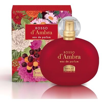 Helan , Rosso d'Ambra omhullende geur met zoete amandelen, fruitige eau de parfum voor dames, houtachtig amber, damesgeuren met evenwichtige zoete en kruidige noten, geur gemaakt in Italië, 100 ml Helan , Rosso d'Ambra omhullende geur met zoete amandelen, fruitige eau de parfum voor dames, houtachtig amber, damesgeuren met evenwichtige zoete en kruidige noten, geur gemaakt in Italië, 100 ml