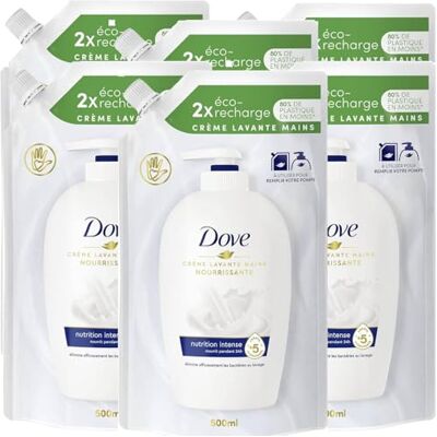 Dove Navulverpakking voor vloeibare handzeep, 500 ml (6 stuks) Dove Navulverpakking voor vloeibare handzeep, 500 ml (6 stuks)