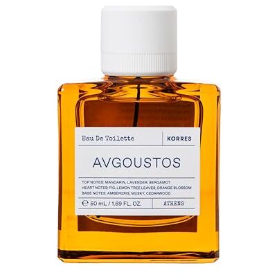 KORRES AVGOUSTOS Eau de toilette voor dames en heren, uniseks, citroenfruitige geur, veganistisch, 50 ml KORRES AVGOUSTOS Eau de toilette voor dames en heren, uniseks, citroenfruitige geur, veganistisch, 50 ml