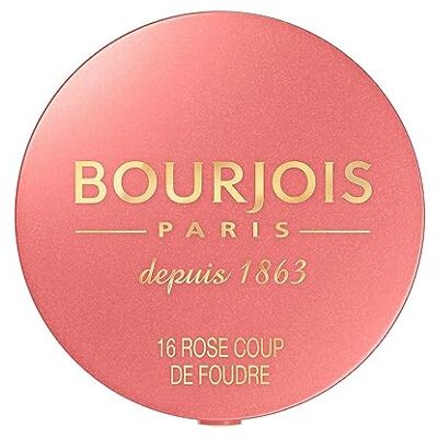 Bourjois Blush Box rond – fijne en lichte textuur – geïntegreerde applicatorkwast en spiegel – 16 roze bliksemslag 2,5 g Bourjois Blush Box rond – fijne en lichte textuur – geïntegreerde applicatorkwast en spiegel – 16 roze bliksemslag 2,5 g