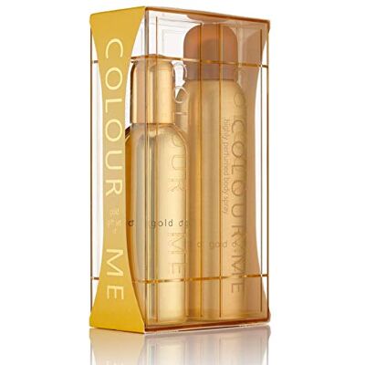 Colour Me Gold Homme Fragrance for Men Gift Set 90ml EDP/150ml Body Spray, by Milton-Lloyd Colour Me Gold Homme Fragrance for Men Gift Set 90ml EDP/150ml Body Spray, by Milton-Lloyd