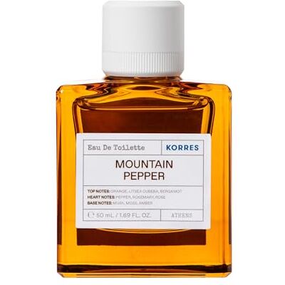 KORRES MOUNTAIN PEPPER Eau de toilette voor heren, aromatische houtachtige geur, dermatologisch getest, veganistisch, 50 ml KORRES MOUNTAIN PEPPER Eau de toilette voor heren, aromatische houtachtige geur, dermatologisch getest, veganistisch, 50 ml