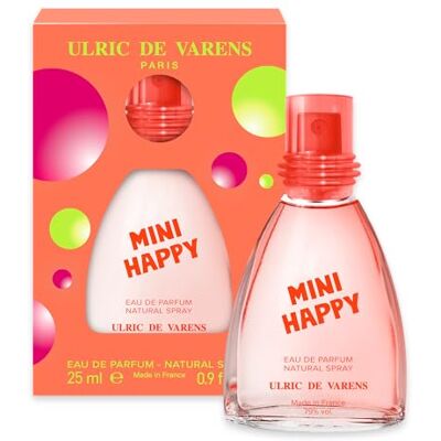 Ulric de Varens Eau de Parfum Mini Happy Floral, Fruité, Oriental Damesgeur verstuiver gemaakt in Frankrijk 25 ml Ulric de Varens Eau de Parfum Mini Happy Floral, Fruité, Oriental Damesgeur verstuiver gemaakt in Frankrijk 25 ml