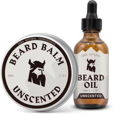 Viking Baardbalsem en baardolie voor heren, ongeparfumeerd Balsem 30 g en 30 ml baardverzorgingsset voor mannen met natuurlijke baardolie en baardbalsem conditioner olie Viking Baardbalsem en baardolie voor heren, ongeparfumeerd Balsem 30 g en 30 ml baardverzorgingsset voor mannen met natuurlijke baardolie en baardbalsem conditioner olie