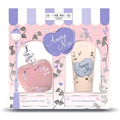 Jeanne Arthes Cadeauset voor dames Amore Mio Eau de Parfum 100 ml + lichaamsmelk 200 ml Muskus Tonka geur Gemaakt en verpakt in Frankrijk in Grasse Jeanne Arthes Cadeauset voor dames Amore Mio Eau de Parfum 100 ml + lichaamsmelk 200 ml Muskus Tonka geur Gemaakt en verpakt in Frankrijk in Grasse