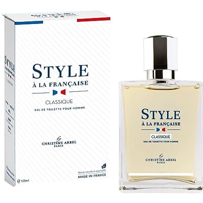 Christine Arbel Paris Style à la Français Classic Eau de toilette voor heren, 100 ml, gemaakt in Frankrijk Christine Arbel Paris Style à la Français Classic Eau de toilette voor heren, 100 ml, gemaakt in Frankrijk