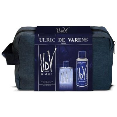 Ulric de Varens UDV Night Kit Eau de toilette voor heren 60 ml + deodorant 200 ml oosterse fruitige varen gemaakt in Frankrijk Ulric de Varens UDV Night Kit Eau de toilette voor heren 60 ml + deodorant 200 ml oosterse fruitige varen gemaakt in Frankrijk