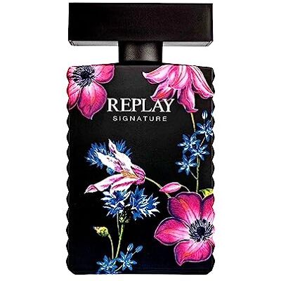Replay Signature For Woman Eau de Parfum voor dames, fris en elegant, boeiende geur uit de familie Cyprus, bloemen, 100 ml fles Replay Signature For Woman Eau de Parfum voor dames, fris en elegant, boeiende geur uit de familie Cyprus, bloemen, 100 ml fles