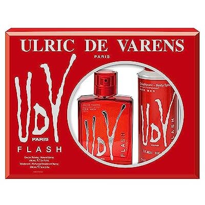 Ulric de Varens UDV Flash parfumset voor heren, eau de toilette 100 ml + deodorant spray 200 ml oosterse varen marine gemaakt in Frankrijk Ulric de Varens UDV Flash parfumset voor heren, eau de toilette 100 ml + deodorant spray 200 ml oosterse varen marine gemaakt in Frankrijk