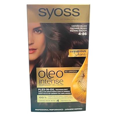 Syoss Oleo Intense Haarverf, chocoladebruin, 4-86, 115 ml, 3 stuks Syoss Oleo Intense Haarverf, chocoladebruin, 4-86, 115 ml, 3 stuks