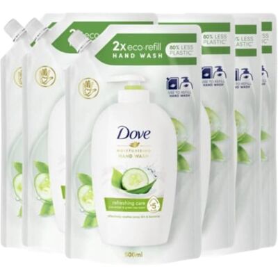 Dove Navulverpakking Vloeibare Handzeep Komkommer 500 ml (6 Stuks) Dove Navulverpakking Vloeibare Handzeep Komkommer 500 ml (6 Stuks)