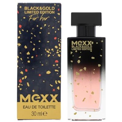 Mexx Black & Gold Limited Edition Woman Sensueel en bloemeneau de toilette voor dames, 30 ml Mexx Black & Gold Limited Edition Woman Sensueel en bloemeneau de toilette voor dames, 30 ml