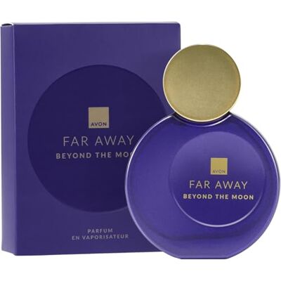 Avon Far Away Beyond the Moon Eau de Parfum 50 ml, wilde kers en sandelhout, langdurige geur, perfect voor elke gelegenheid, dierproefvrij Avon Far Away Beyond the Moon Eau de Parfum 50 ml, wilde kers en sandelhout, langdurige geur, perfect voor elke gelegenheid, dierproefvrij