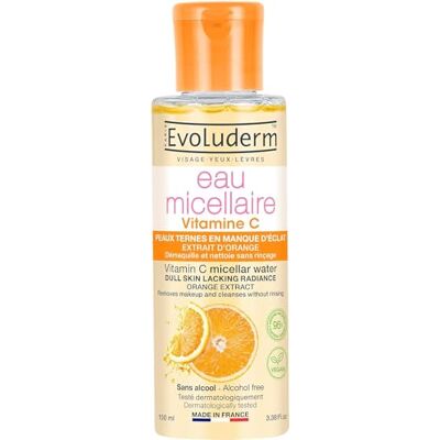 Evoluderm Micellair water, vitamine C, 100 ml, 96% natuurlijke oorsprong, veganistisch, gemaakt in Frankrijk Evoluderm Micellair water, vitamine C, 100 ml, 96% natuurlijke oorsprong, veganistisch, gemaakt in Frankrijk