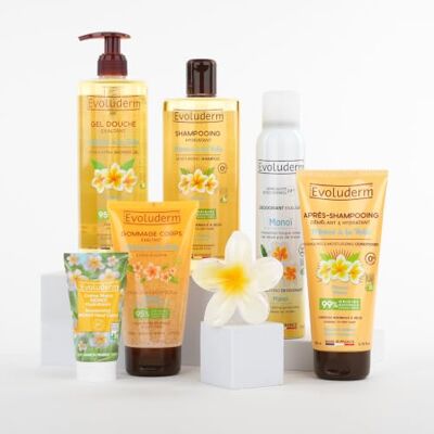 Evoluderm Hydraterende routine 5 producten voor lichaam en haar + crème 50 ml gratis Ontwarrend & Sublime Monoï met Folie Ingrediënten van natuurlijke oorsprong Veganistisch Gemaakt in Evoluderm Hydraterende routine 5 producten voor lichaam en haar + crème 50 ml gratis Ontwarrend & Sublime Monoï met Folie Ingrediënten van natuurlijke oorsprong Veganistisch Gemaakt in
