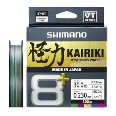 Shimano Line Kairiki 8+ 300m 0.23mm 26.3kg Multi C. Shimano Line Kairiki 8+ 300m 0.23mm 26.3kg Multi C.