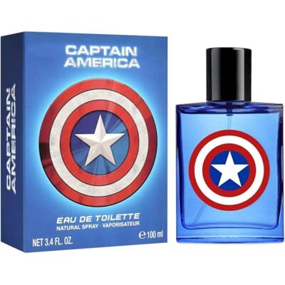 AIR-VAL INTERNATIONAL Captain America parfum voor kinderen in coole glazen fles (100 ml) cadeau voor jongens, parfum voor kinderen en volwassenen AIR-VAL INTERNATIONAL Captain America parfum voor kinderen in coole glazen fles (100 ml) cadeau voor jongens, parfum voor kinderen en volwassenen