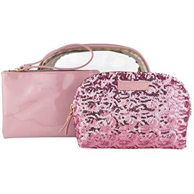 Laura Biagiotti Donna-tas, set van 3 Pezzi Beauty Case da Viaggio waterdicht, Borsa Make Up e Cosmetici Con Scatola Laura Biagiotti Donna-tas, set van 3 Pezzi Beauty Case da Viaggio waterdicht, Borsa Make Up e Cosmetici Con Scatola