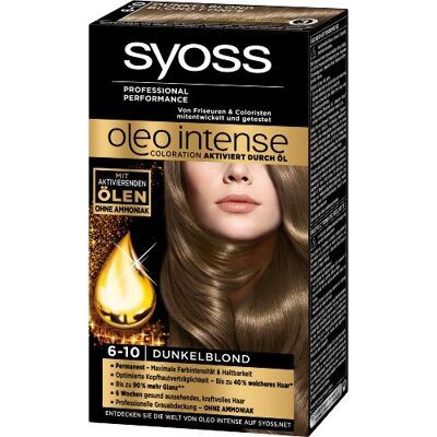 Syoss Oleo Intense Haarverf, 6-10, donkerblond, 3 x 1 stuk Syoss Oleo Intense Haarverf, 6-10, donkerblond, 3 x 1 stuk