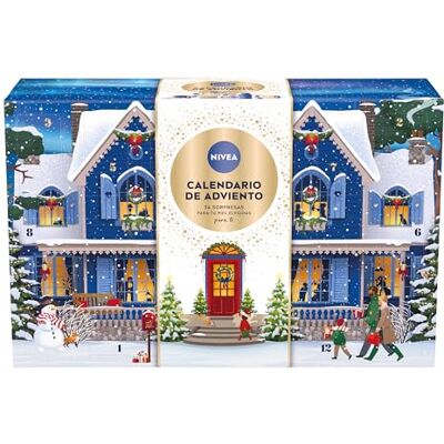 NIVEA Adventskalender 2023, cadeauset met 24 producten, kerstkalender met cosmetica en accessoires NIVEA Adventskalender 2023, cadeauset met 24 producten, kerstkalender met cosmetica en accessoires